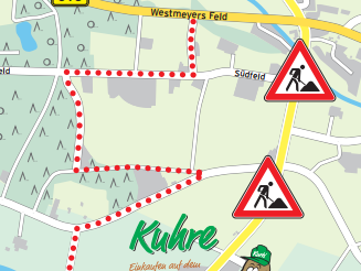 Umleitung Hofladen Kuhre - Baustelle 2025